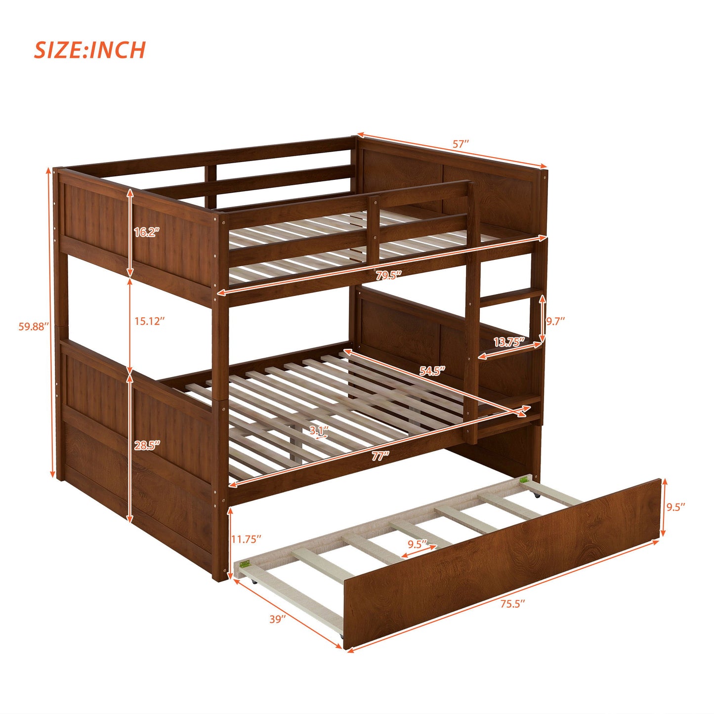 Bunk Bed With Twin Size Trundle - The Sleep Loft - Online Mattress Showroom NYC