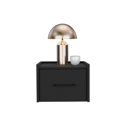 Floating Nightstand, Space Saving Design With Handy Drawer And Surface - Black - The Sleep Loft - Online Mattress Showroom NYC
