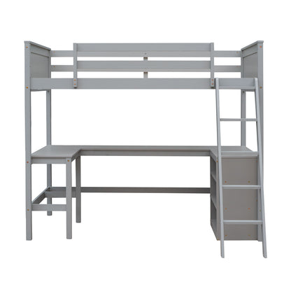 Loft Bed With Shelves With Desk - The Sleep Loft - Online Mattress Showroom NYC