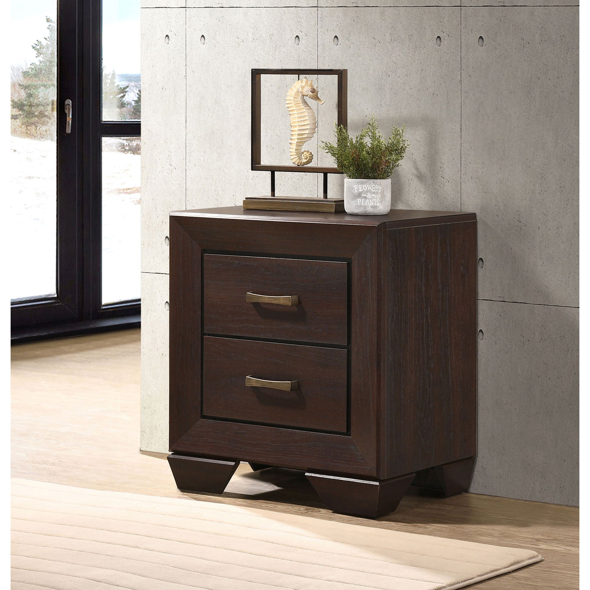 Copper - 2 Drawer Rectangular Nightstand - The Sleep Loft - Online Mattress Showroom NYC