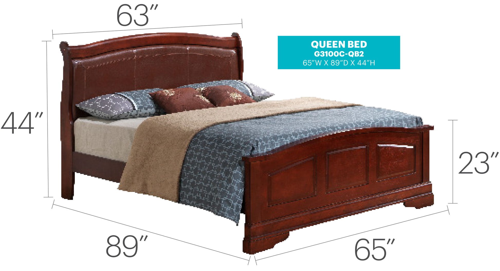 Panel Sleigh Bed Elegantly Crafted - The Sleep Loft - Online Mattress Showroom NYC