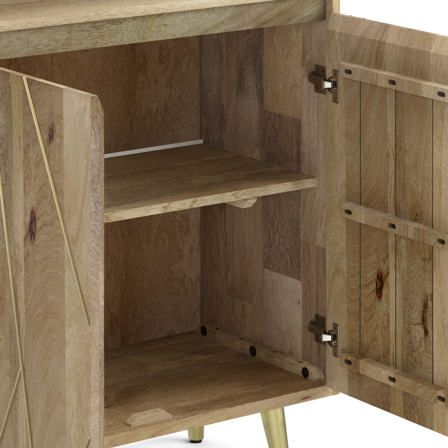 Jager - Bookshelf With Doors - Natural - The Sleep Loft - Online Mattress Showroom NYC