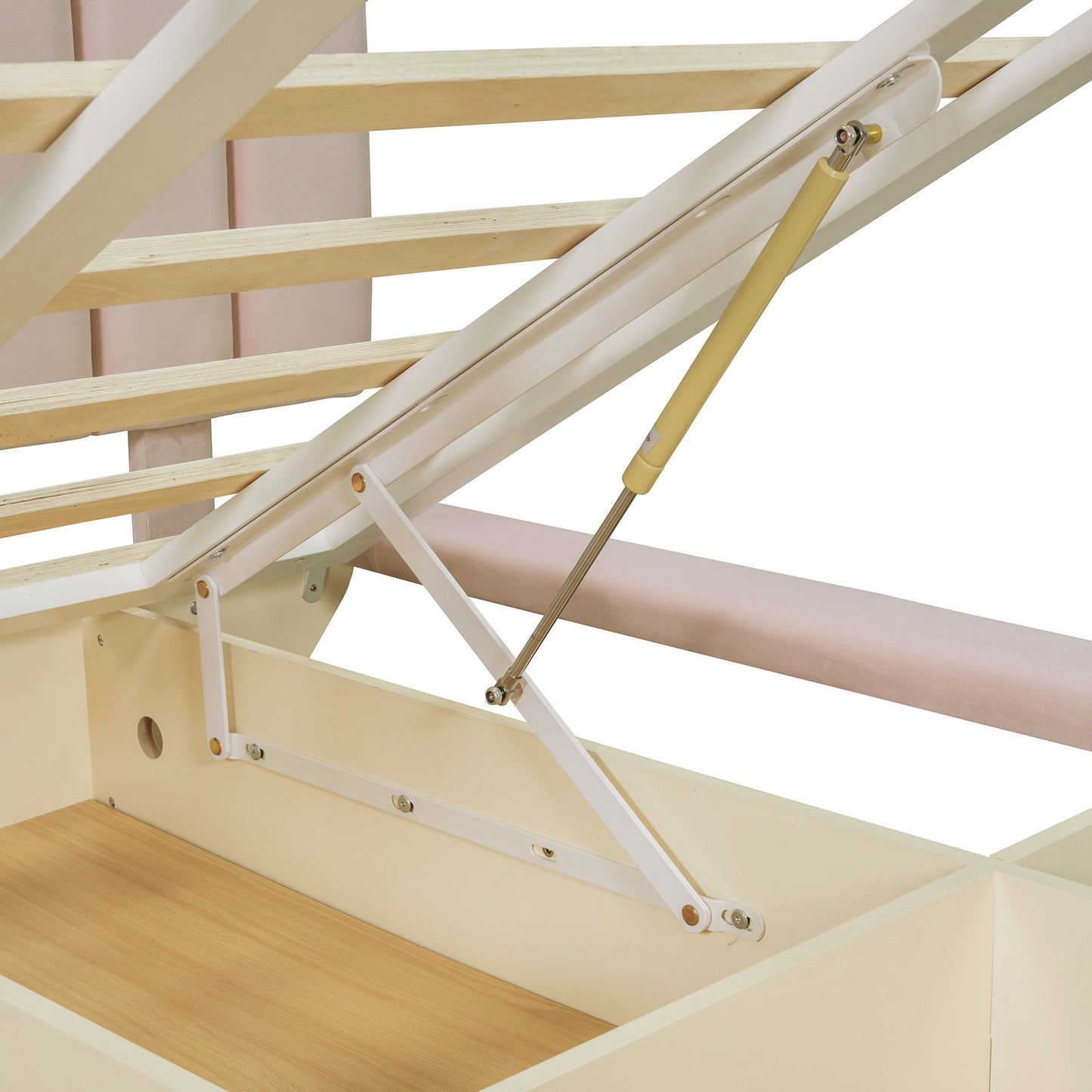 Upholstered Floating Hydrualic Platform Bed With LED Light And USB Port - The Sleep Loft - Online Mattress Showroom NYC