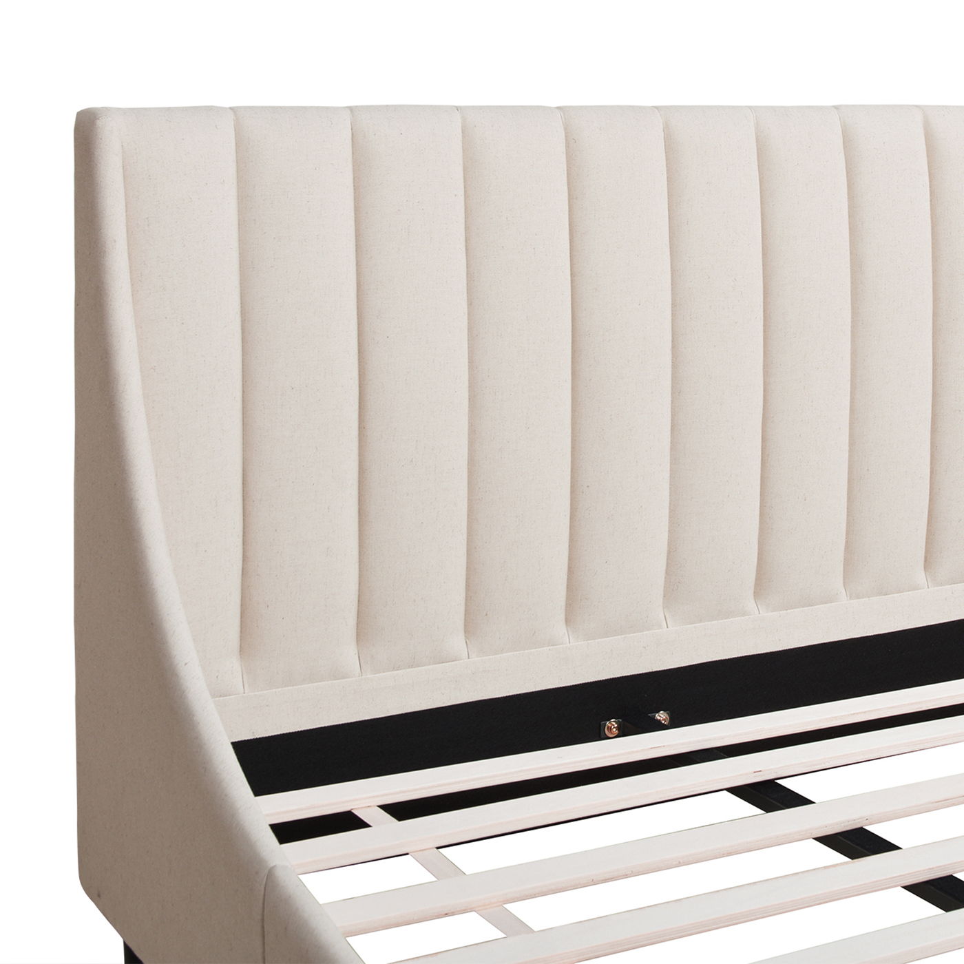Aspen - King Vertical Tufted Headboard Platform Bed Set - Light Beige - The Sleep Loft - Online Mattress Showroom NYC