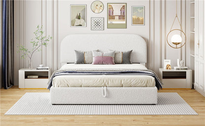 Upholstered Platform Bed With Hydraulic Storage System - The Sleep Loft - Online Mattress Showroom NYC