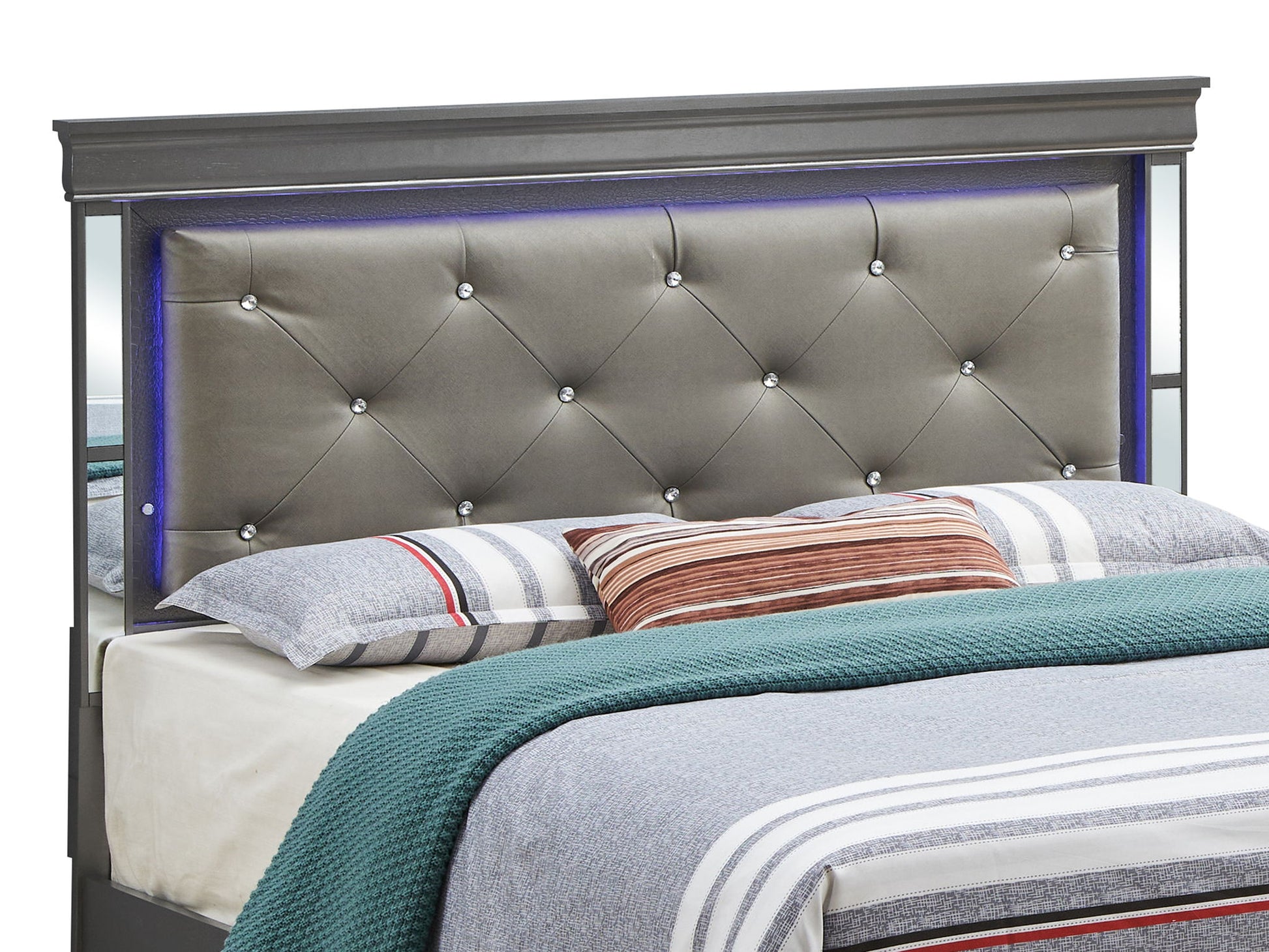 Bed With LED Light Accents Headboard - The Sleep Loft - Online Mattress Showroom NYC