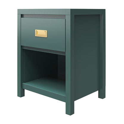 Haven - 1 Drawer Nightstand - Green - The Sleep Loft - Online Mattress Showroom NYC