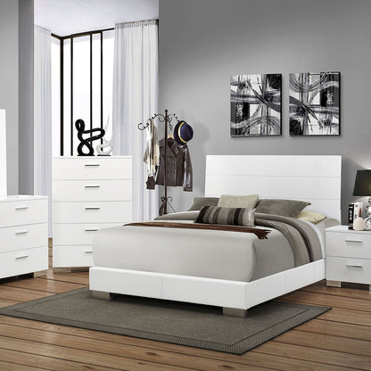 Dulcey - 2 Drawer Nightstand - Gloss White - The Sleep Loft - Online Mattress Showroom NYC