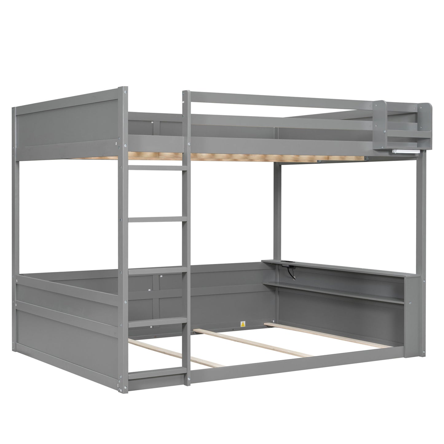 Bunk Bed With Built In Shelves, Storage Box, LED Light And USB Charging Station - The Sleep Loft - Online Mattress Showroom NYC