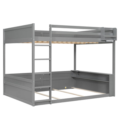 Bunk Bed With Built In Shelves, Storage Box, LED Light And USB Charging Station - The Sleep Loft - Online Mattress Showroom NYC