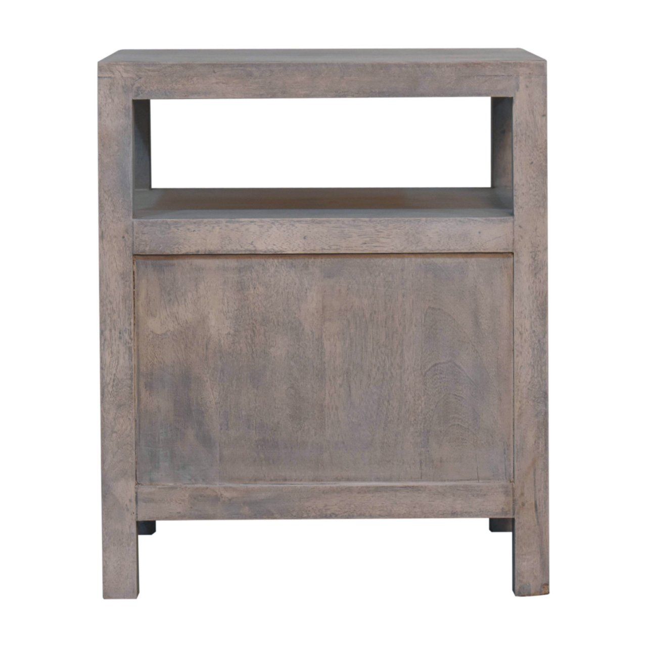2 Drawer Open Bedside Table - Gray Ash - The Sleep Loft - Online Mattress Showroom NYC