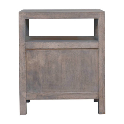 2 Drawer Open Bedside Table - Gray Ash - The Sleep Loft - Online Mattress Showroom NYC