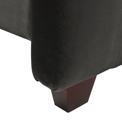 David - King Tufted Wingback Bed - Dark Charcoal Gray - The Sleep Loft - Online Mattress Showroom NYC