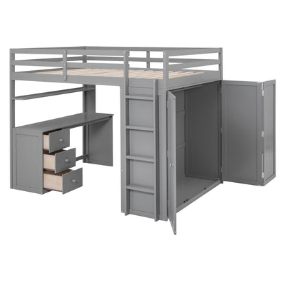 Loft Bed With Drawers, Desk, And Wardrobe - The Sleep Loft - Online Mattress Showroom NYC