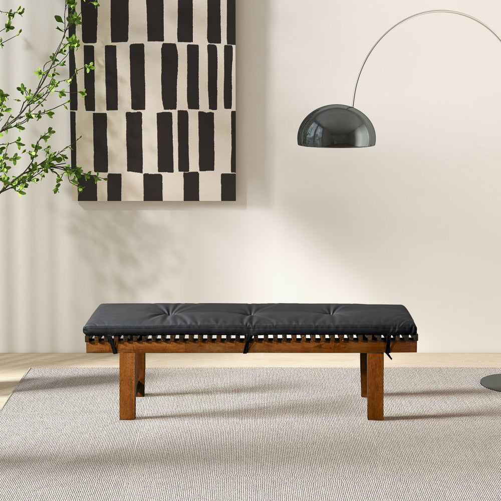 Lucia - Bench - Black - The Sleep Loft - Online Mattress Showroom NYC