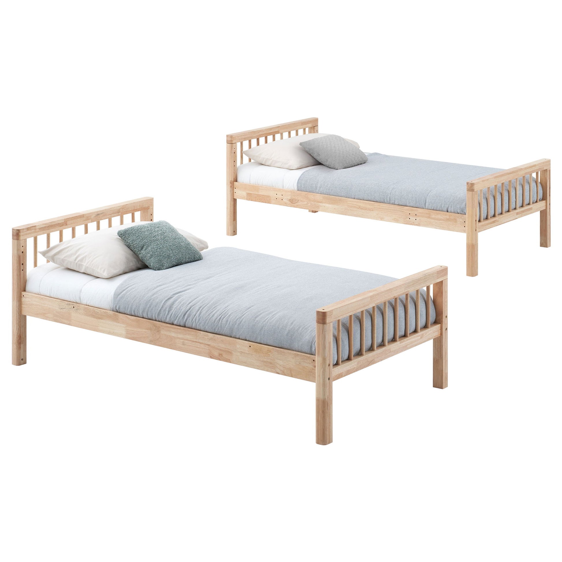 Ponderosa - Twin Over Twin Bunk Bed With Accents - Natural - The Sleep Loft - Online Mattress Showroom NYC