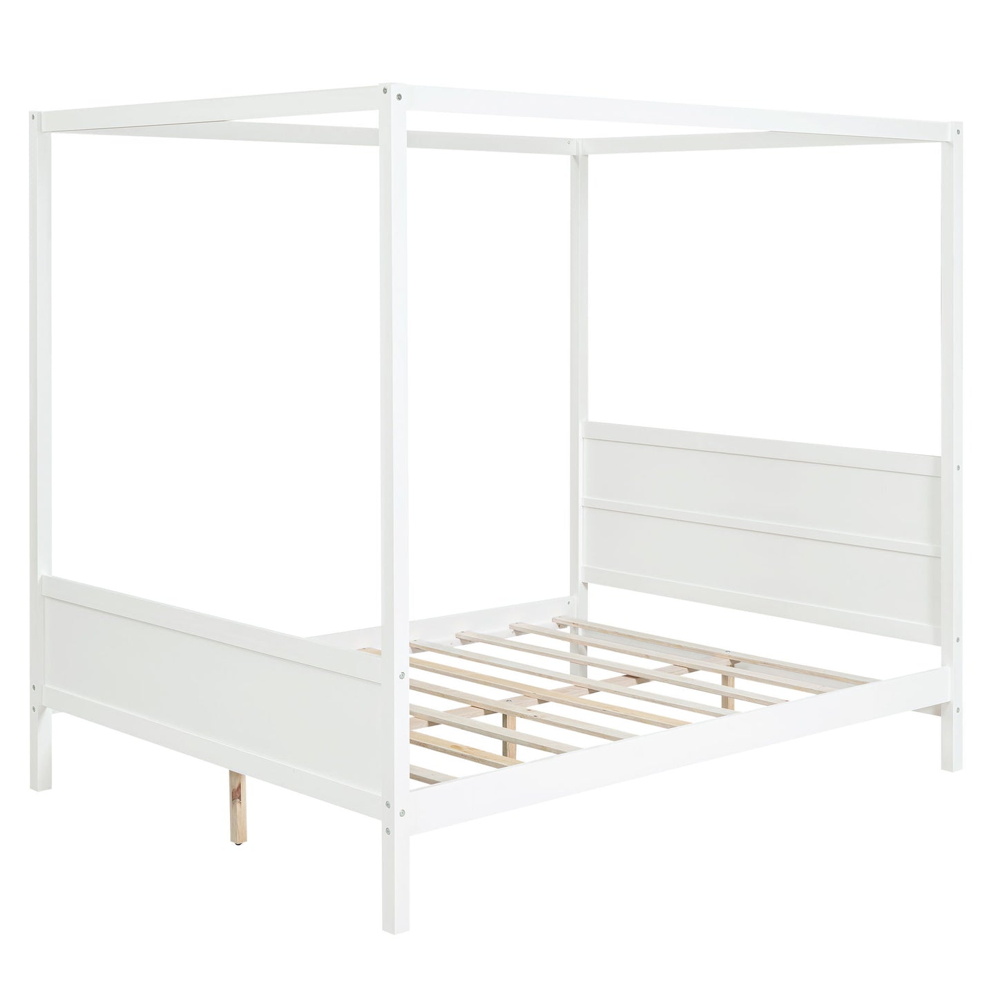 Canopy Platform Bed With Headboard And Footboard, Slat Support Leg - The Sleep Loft - Online Mattress Showroom NYC