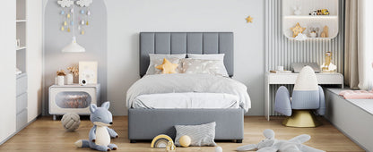 Upholstered Platform Bed With A Hydraulic Storage System - The Sleep Loft - Online Mattress Showroom NYC