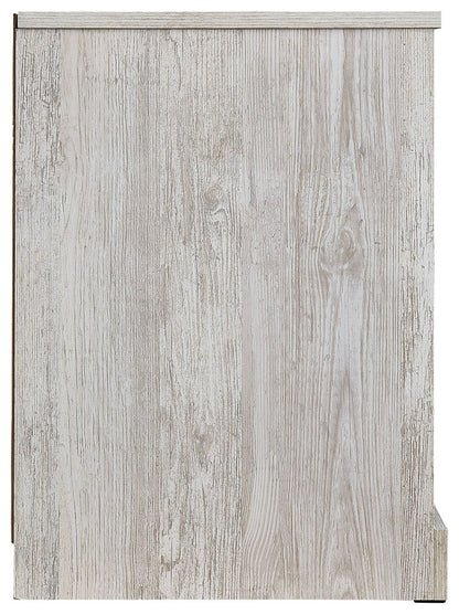 Paxberry - One Drawer Night Stand - Open Cubby - Whitewash