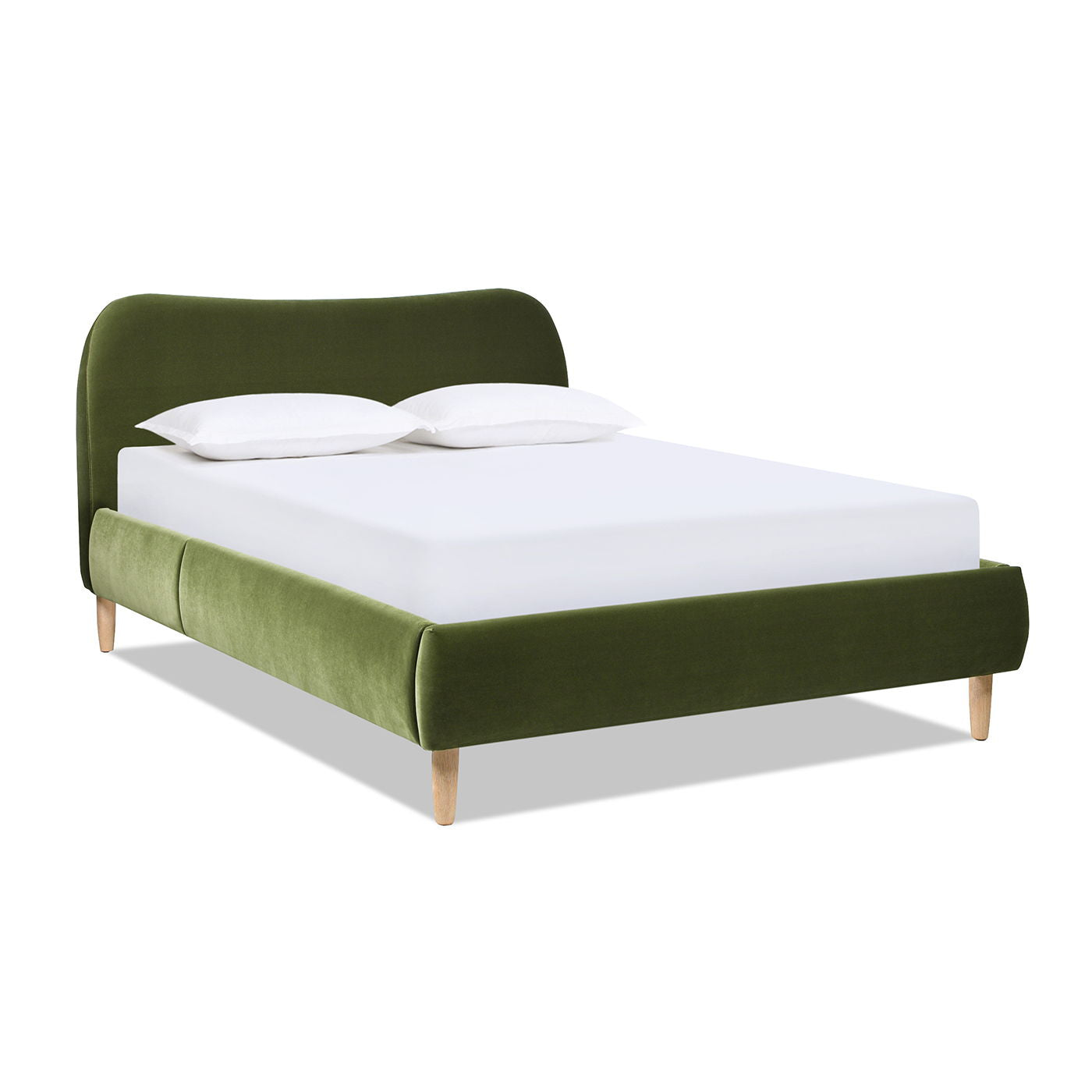 Roman - Curved Headboard Upholstered Platform Bed - The Sleep Loft - Online Mattress Showroom NYC