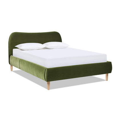 Roman - Curved Headboard Upholstered Platform Bed - The Sleep Loft - Online Mattress Showroom NYC