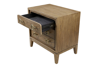 3 Drawer Nightstand With USB - Latte - The Sleep Loft - Online Mattress Showroom NYC