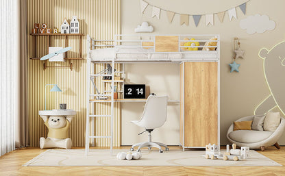 Loft Bed With L Shape Desk And Wardrobe - The Sleep Loft - Online Mattress Showroom NYC