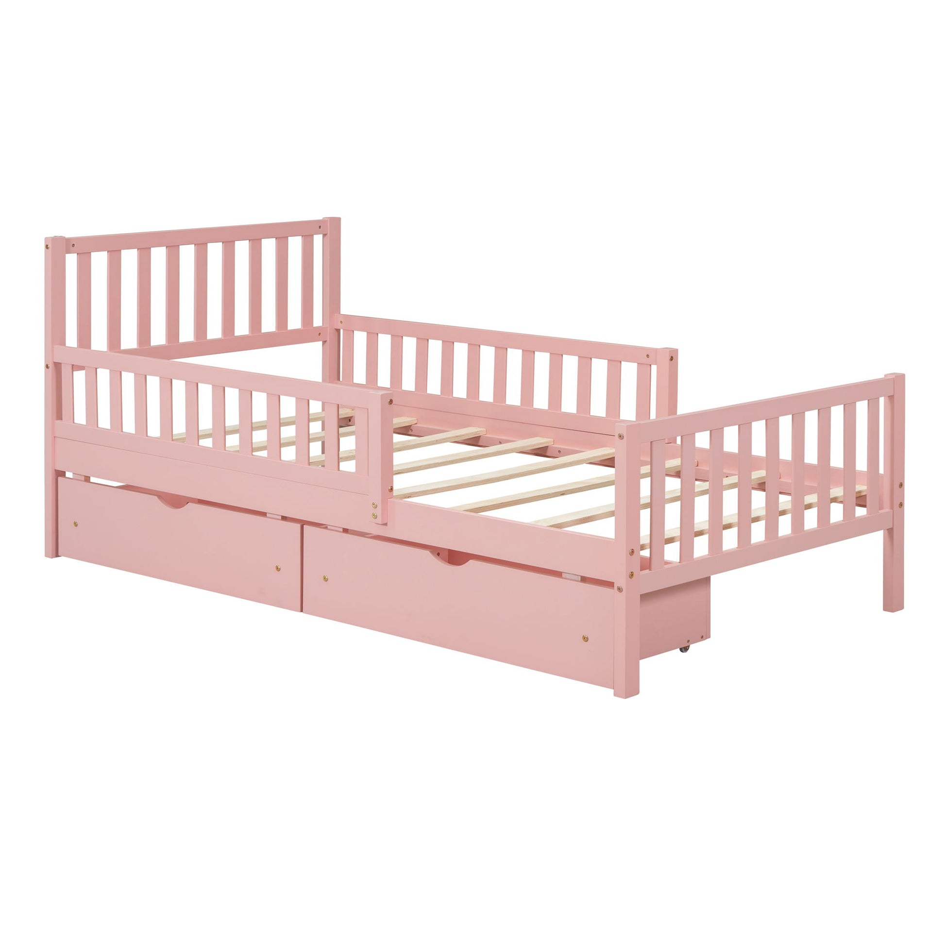 Platform Bed With Guardrails On Both Sides And 2 Storage Drawers - The Sleep Loft - Online Mattress Showroom NYC