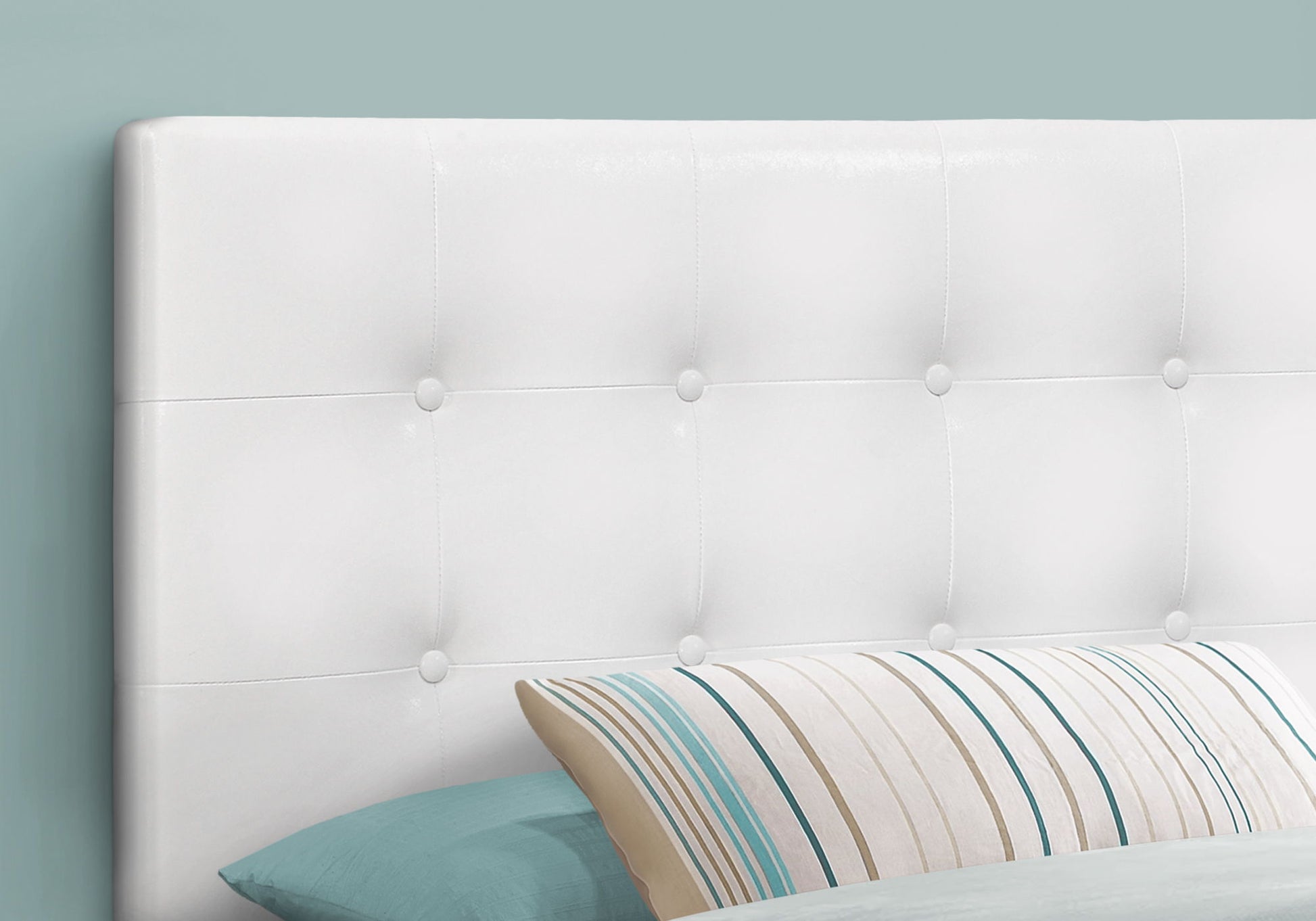 Twin Size, Bed Headboard Only, Upholstered, Transitional - White - The Sleep Loft - Online Mattress Showroom NYC