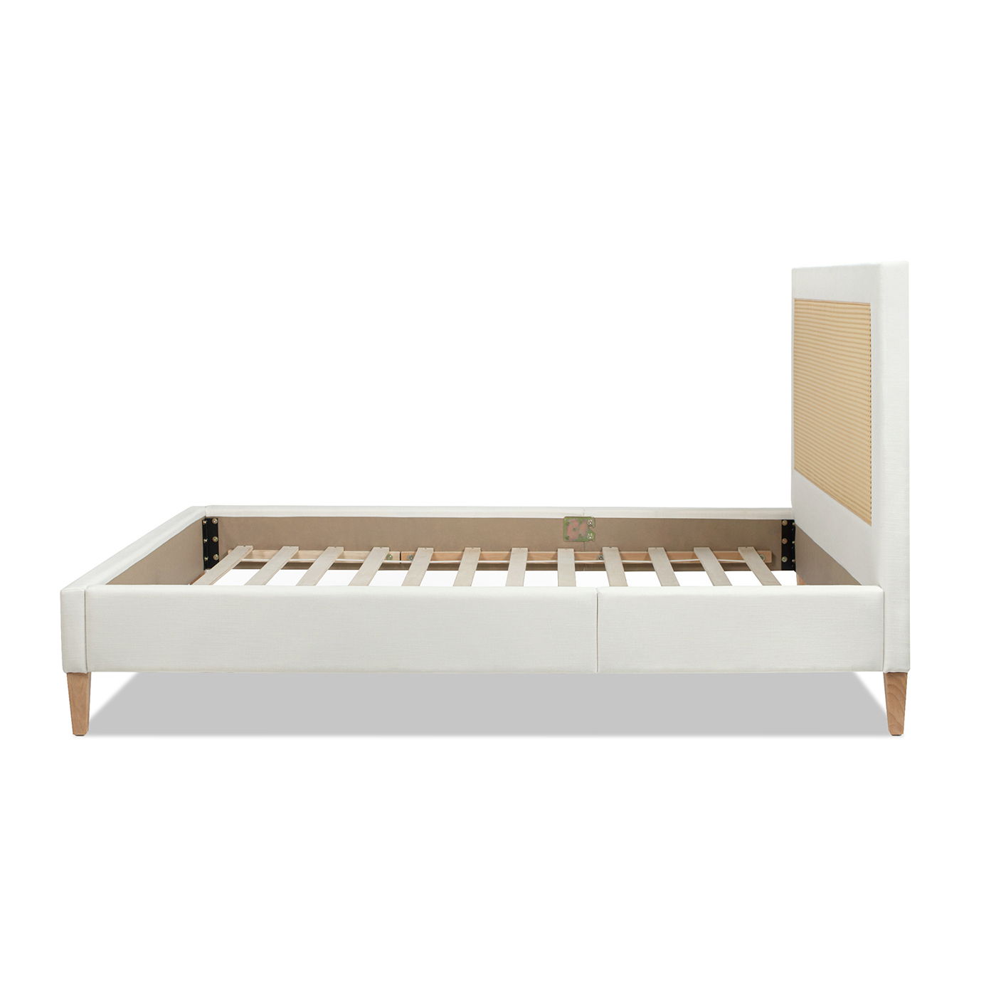 Haley - Upholstered Cane Back Platform Bed - The Sleep Loft - Online Mattress Showroom NYC