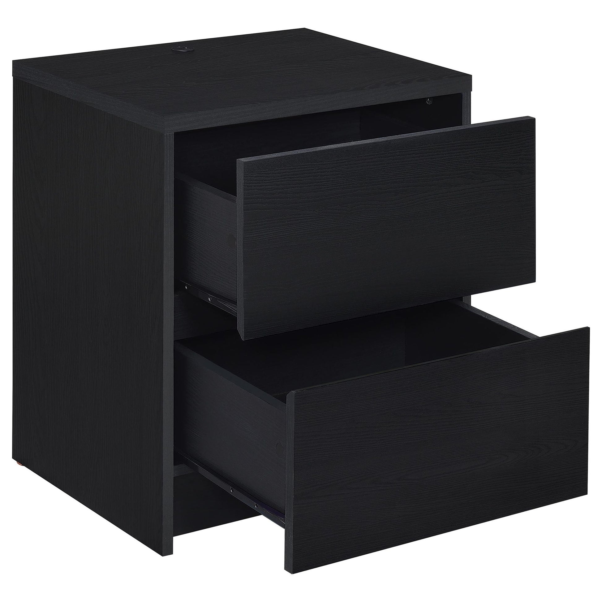 Geary - 2 Drawer Nightstand With LED Lights And USB Charging Ports - The Sleep Loft - Online Mattress Showroom NYC