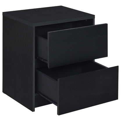 Geary - 2 Drawer Nightstand With LED Lights And USB Charging Ports - The Sleep Loft - Online Mattress Showroom NYC