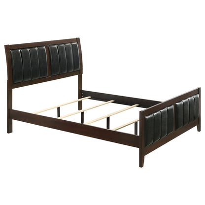 Queen Panel Bed With Upholstered Headboard And Footboard - Brown - The Sleep Loft - Online Mattress Showroom NYC