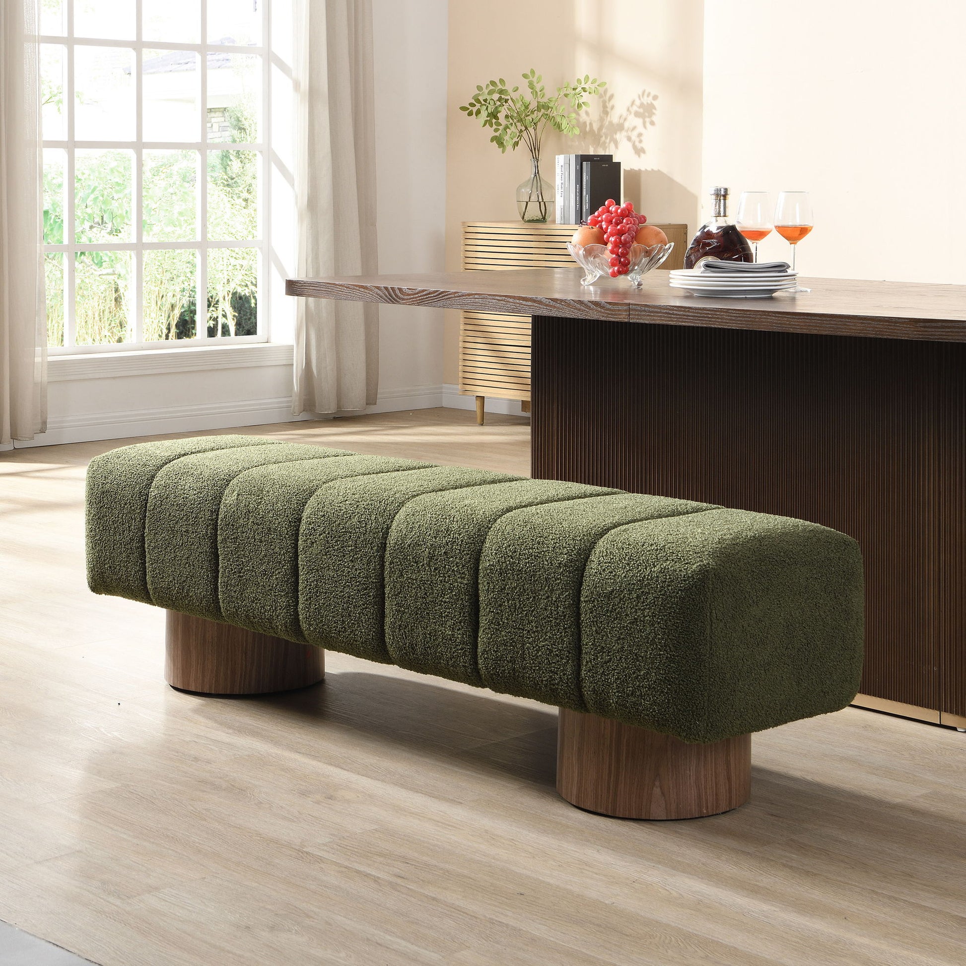 Upholstered Dining Bench For Dining Room - The Sleep Loft - Online Mattress Showroom NYC