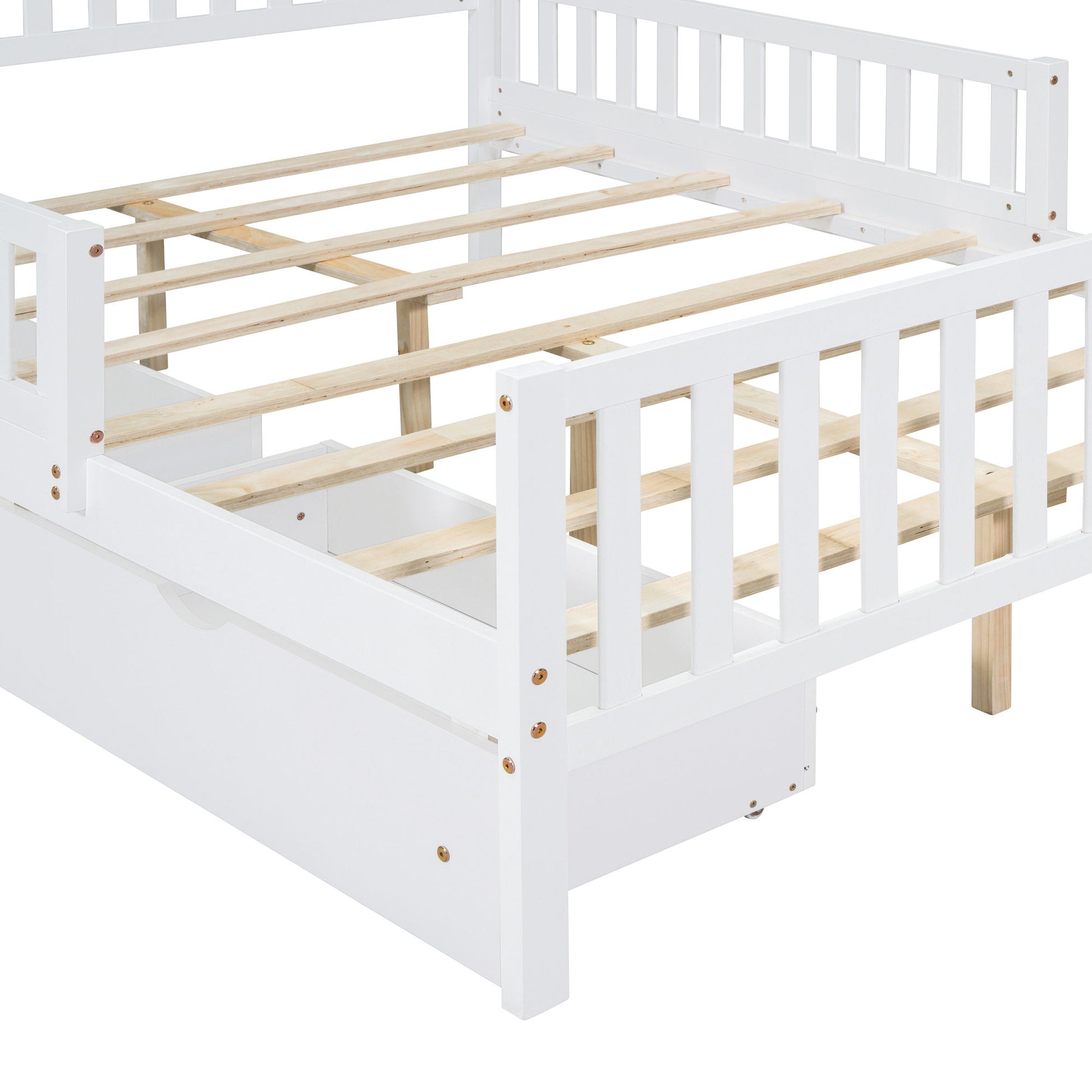 Platform Bed With Guardrails On Both Sides And 2 Storage Drawers - The Sleep Loft - Online Mattress Showroom NYC