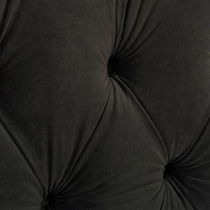 David - King Tufted Wingback Bed - Dark Charcoal Gray - The Sleep Loft - Online Mattress Showroom NYC