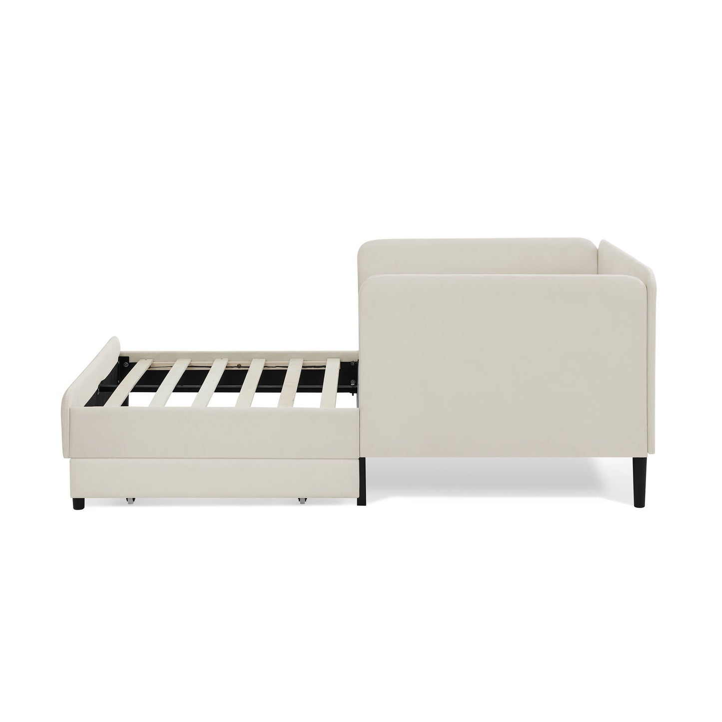 Upholstered Platform Bed Frame With 2 Storage Drawers And Adjustable Sofa Bed - The Sleep Loft - Online Mattress Showroom NYC