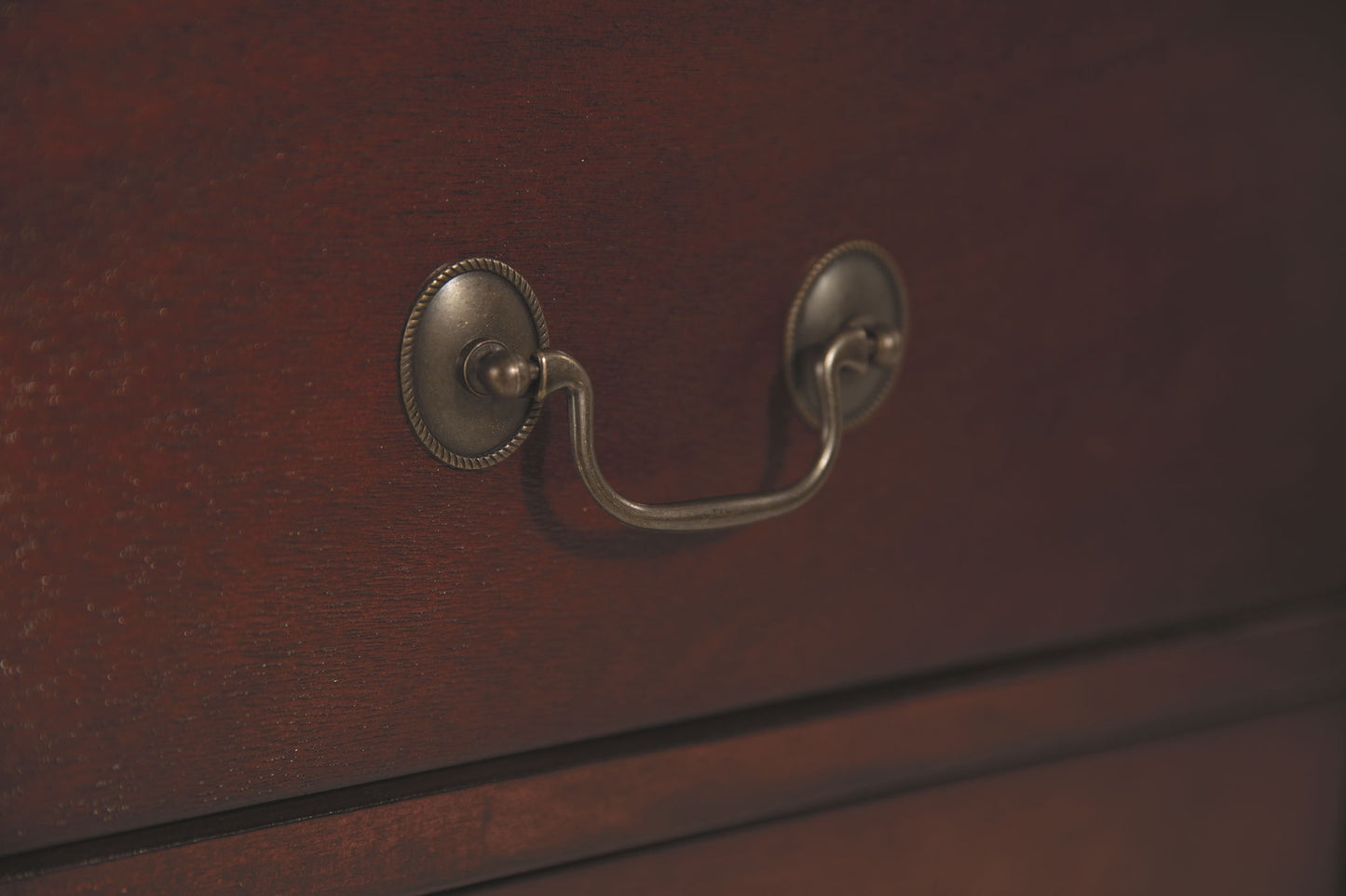 Alisdair - Two Drawer Night Stand - Reddish Brown - The Sleep Loft - Online Mattress Showroom NYC