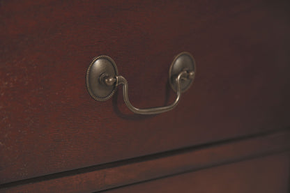 Alisdair - Two Drawer Night Stand - Reddish Brown - The Sleep Loft - Online Mattress Showroom NYC