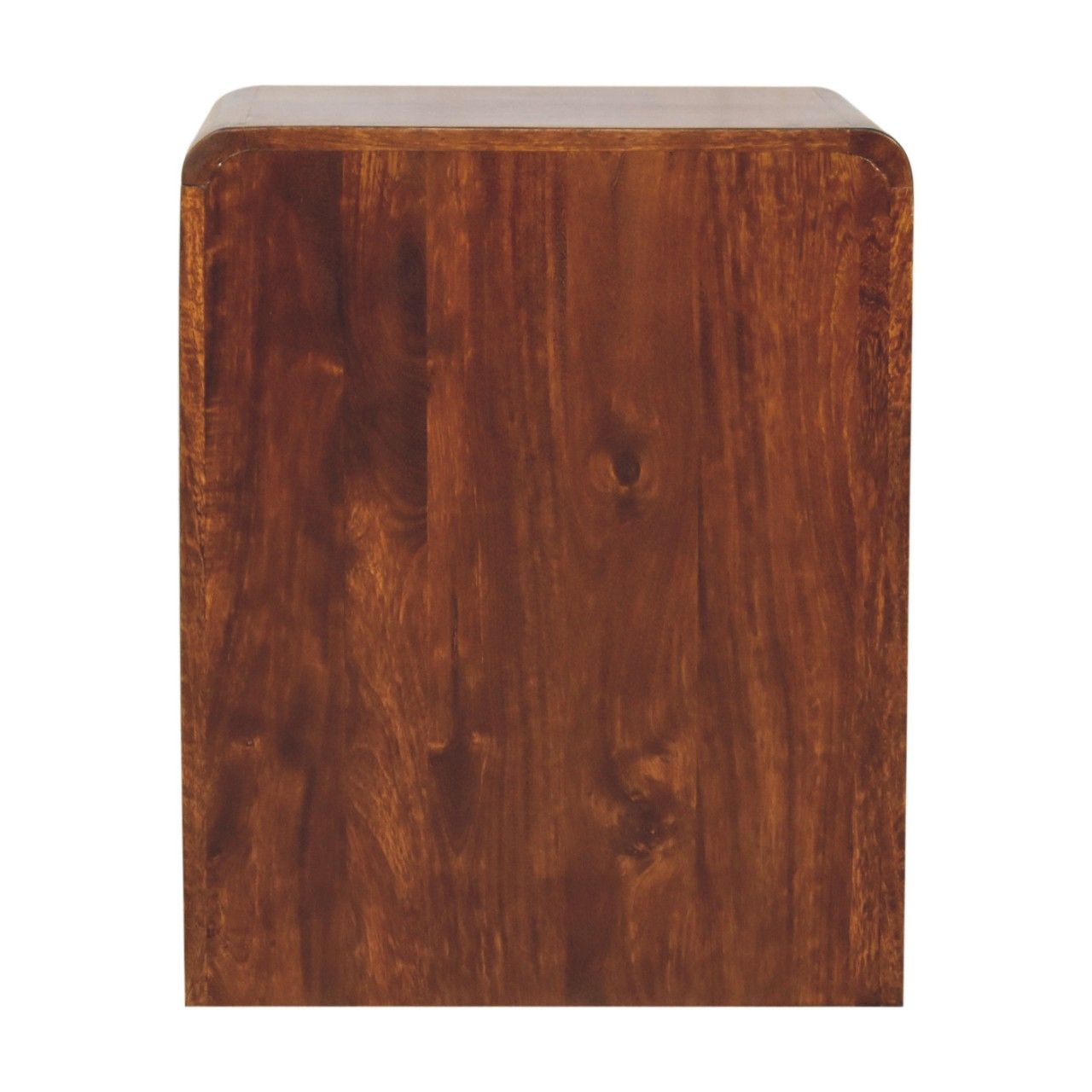 T Bar Rounded Bedside Table - Dark Brown - The Sleep Loft - Online Mattress Showroom NYC