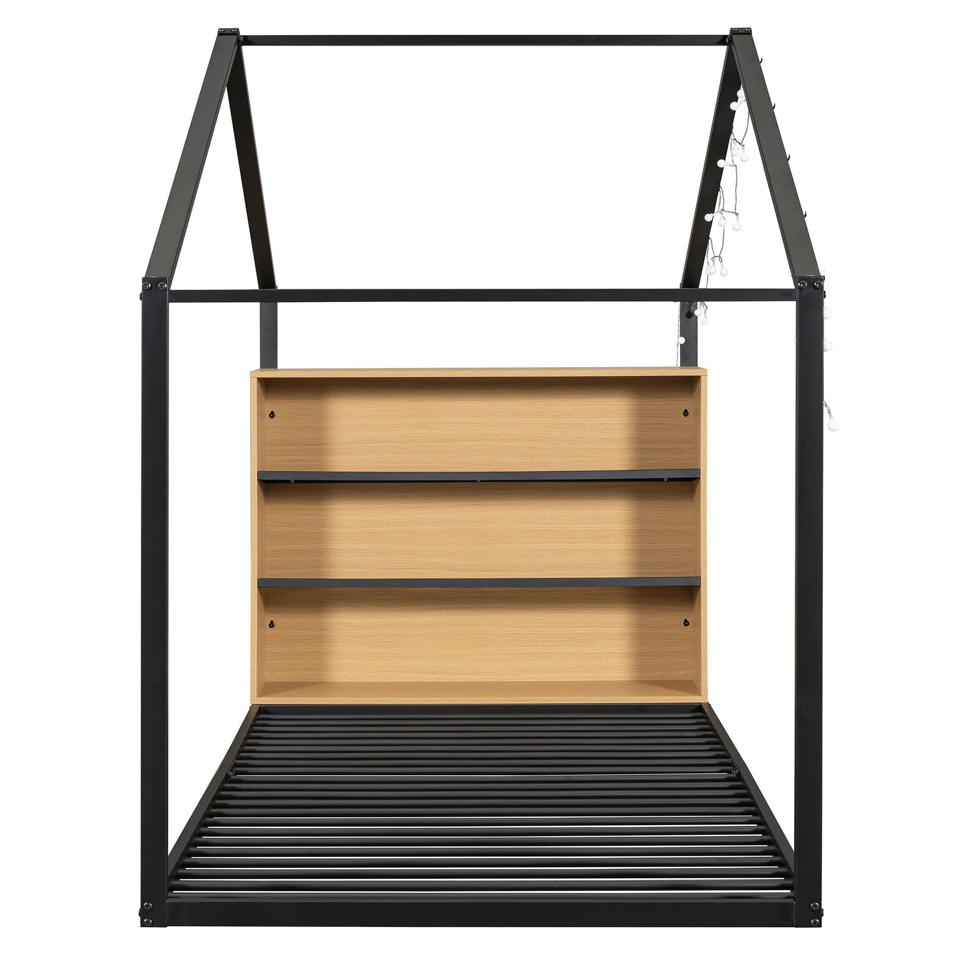 Bed House Frame With Shelves And Lights - The Sleep Loft - Online Mattress Showroom NYC