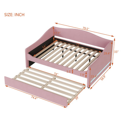 Upholstered Daybed With Light And Trundle - The Sleep Loft - Online Mattress Showroom NYC