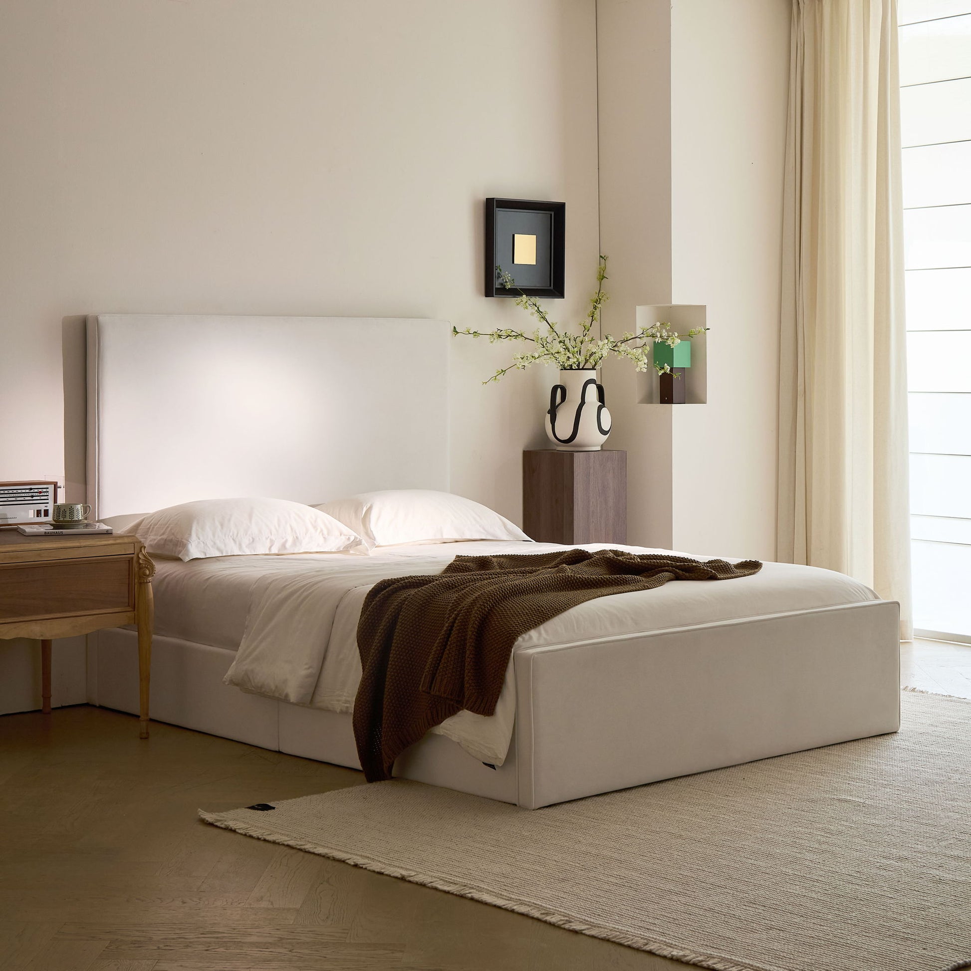 Lucas - Tall Headboard Upholstered Bed - The Sleep Loft - Online Mattress Showroom NYC