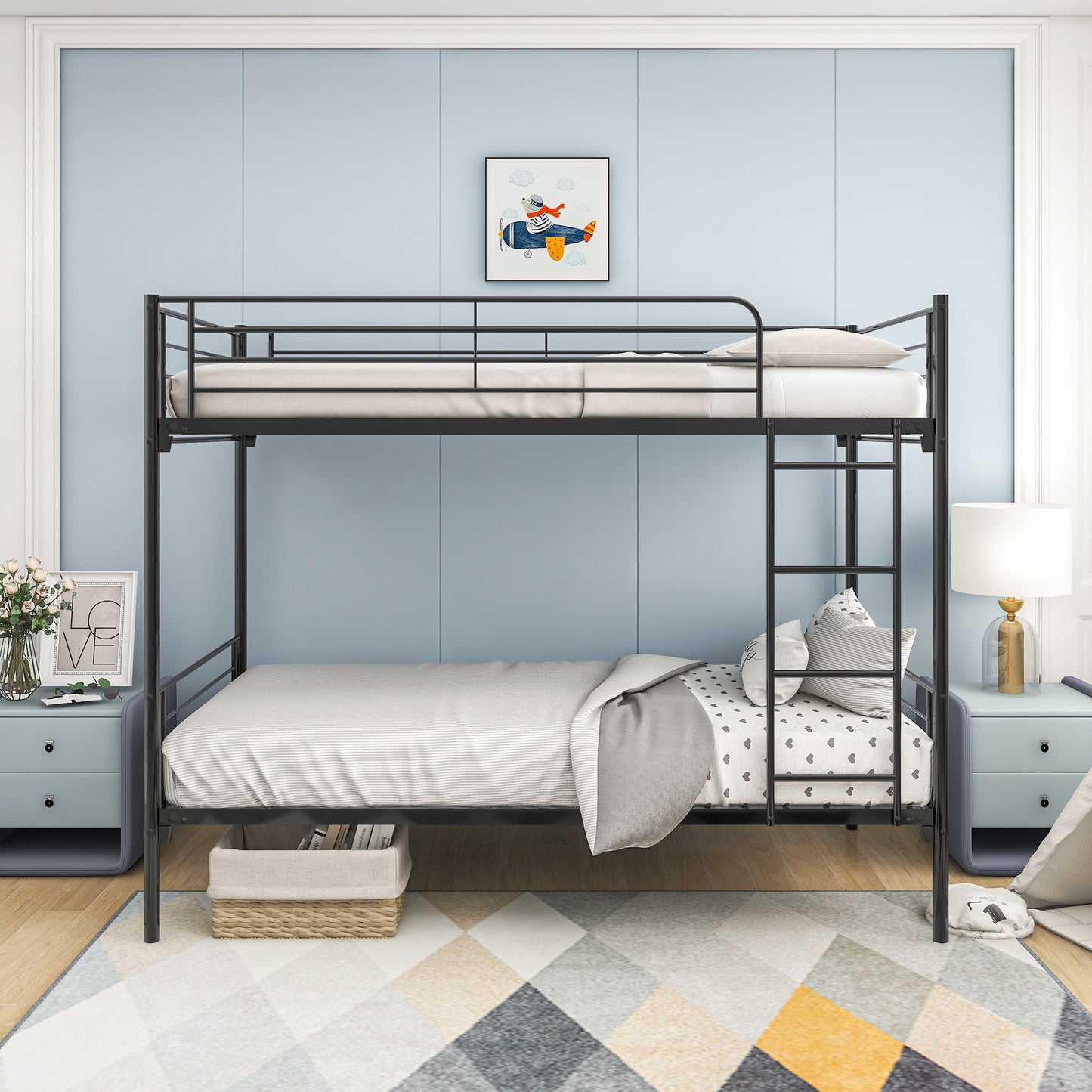 Space Saving Bunk Bed With Metal Frame And Ladder - The Sleep Loft - Online Mattress Showroom NYC