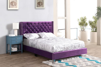 Upholstered Nailhead Trim Chic Bed - The Sleep Loft - Online Mattress Showroom NYC