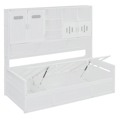Daybed With All-In-One Cabinet And Shelf - The Sleep Loft - Online Mattress Showroom NYC