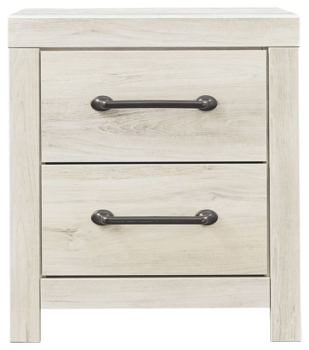 Cambeck - Two Drawer Night Stand - Whitewash - The Sleep Loft - Online Mattress Showroom NYC