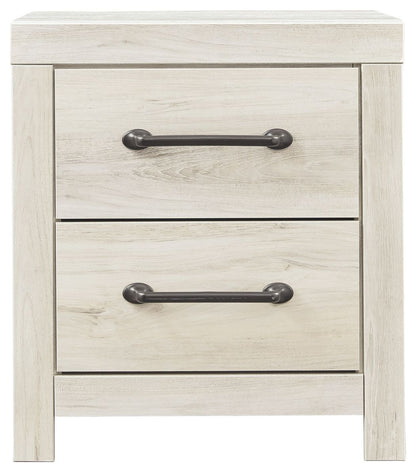 Cambeck - Two Drawer Night Stand - Whitewash - The Sleep Loft - Online Mattress Showroom NYC