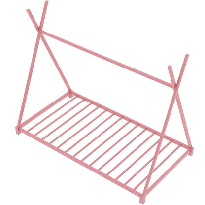 Metal House Platform Bed With Triangle Structure, Low Profile Design - The Sleep Loft - Online Mattress Showroom NYC