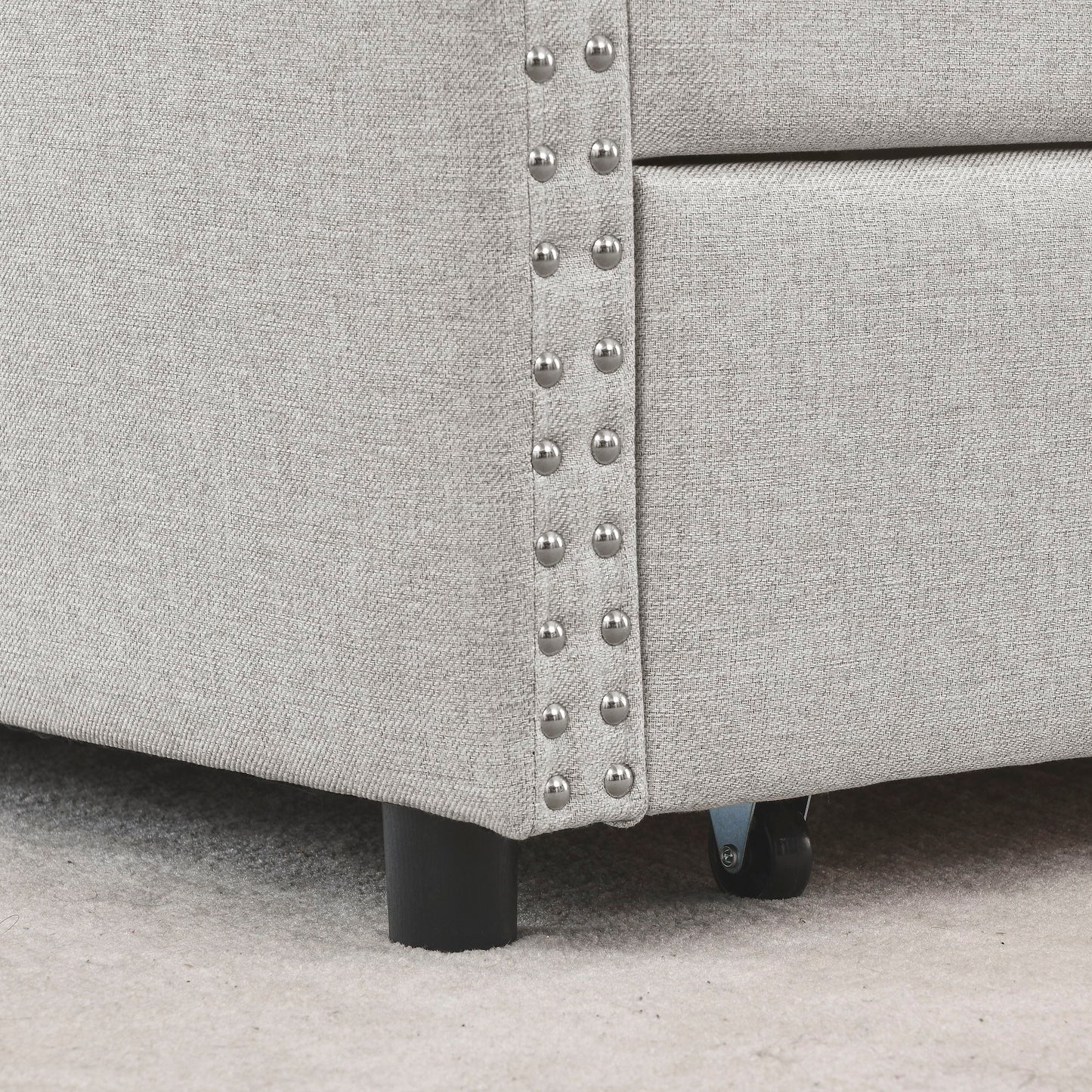 Upholstered Tufted Daybed With Drawers, Waved Arms - The Sleep Loft - Online Mattress Showroom NYC